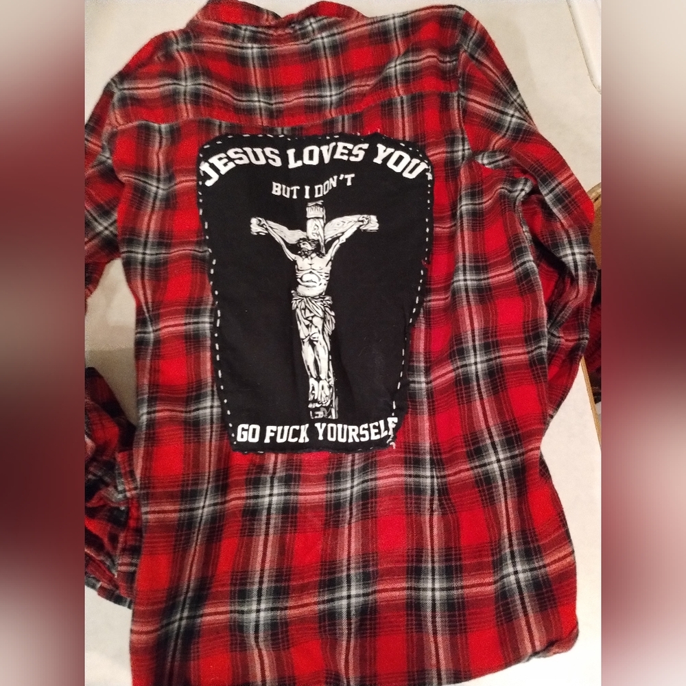 Upcycled flannel shirt